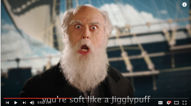 Illustration for article titled Epic Rap Battles- Ash Ketchum vs Charles Darwin
